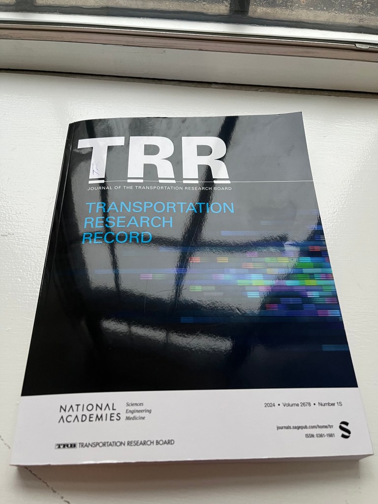 A hard copy of the Transportation Research Record 